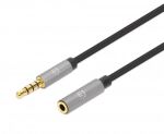 Manhattan 356022 Audio-Kabel 1 m 3.5mm Schwarz, Silber