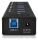 ICY BOX IB-AC618, 7 Port USB 3.2 Gen 1 Hub mit 1x Tablettladeport, Vollmetall, mit 12V 3A Netzteil, schwarz