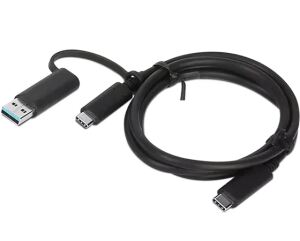 Lenovo 4X90U90618 USB Kabel USB 3.2 Gen 1 (3.1 Gen 1) 1 m USB A/USB C USB C Schwarz