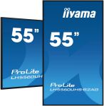 iiyama LH5560UHS-B2AG Signage-Display Digitale A-Platine 138,7 cm (54.6") LED WLAN 500 cd/m² 4K Ultra HD Schwarz Eingebauter Prozessor Android 11 24/7