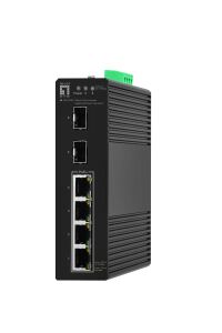 LevelOne Hilbert 6-Port Gigabit PoE Smart Lite Switch, 4 PoE Ausgänge, 2 x Gigabit SFP, 802.3at/af PoE
