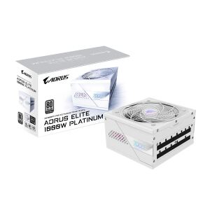 GIGABYTE AORUS ELITE P1000W ICE Netzteil - PCIe 5.0, 80 PLUS Platinum, Vollmodulares Design, 120mm Lüfter, ATX 3.0-kompatibel, EU-Stecker