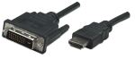 Manhattan HDMI auf DVI-Kabel, HDMI-Stecker auf DVI-D 24+1 Stecker, Dual Link, 1 m, schwarz