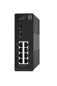 LevelOne Hilbert 10-Port Industrial Gigabit Smart Lite Switch, 8 x Gigabit RJ45, 2 x Gigabit SFP