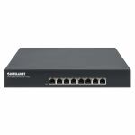 Intellinet 8-Port Gigabit Ethernet PoE+ Switch, IEEE 802.3at/af Power-over-Ethernet (PoE+/PoE)-konform, 140 W, Endspan, Desktop, 19" Rackmount