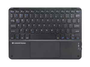 Conceptronic TOBIN01BUS 10-Zoll-Bluetooth-Tastatur mit Touchpad, QWERTY EN (US)