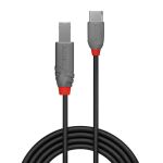 Lindy 36941 USB Kabel USB 2.0 1 m USB C USB B 0,48 Gbit/s Schwarz