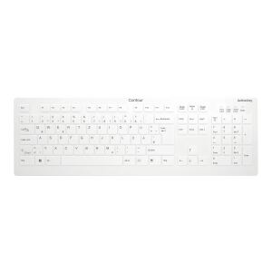 Contour Design Active Key Contour QuickClean Medizinische Tastatur Abnehmbare Abdeckung Full-Size Kabellos Weiß DE C8112