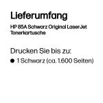 HP 85A Schwarz Original LaserJet Tonerkartusche