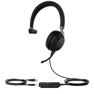 Yealink UH38 Mono Teams Kopfhörer Verkabelt & Kabellos Kopfband Büro/Callcenter Bluetooth Schwarz