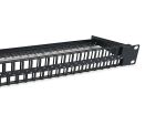 Equip 48-Port Keystone Cat.6 Ungeschirmtes Patchpanel, Schwarz