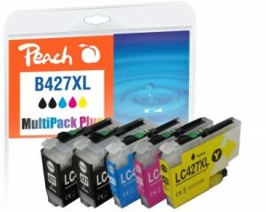 Peach PI500-402 Druckerpatrone 6 Stück(e) Kompatibel Hohe (XL-) Ausbeute Schwarz, Cyan, Magenta, Gelb