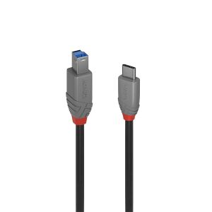 Lindy 36668 USB Kabel USB 3.2 Gen 1 (3.1 Gen 1) 3 m USB C USB B Schwarz