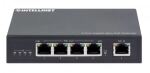 Intellinet 4-Port Gigabit Ultra PoE-Extender, Verlängert PoE-Reichweite um 100 m, PoE-Strombudget 90 W, vier PSE-Ports mit jeweils 30 W Ausgangsleistung, IEEE 802.3bt/at/af-konform, Metallgehäuse