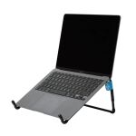 R-Go Tools Laptopständer R-Go Steel Travel, ergonomisch faltbarer und einstellbarer Laptopständer, Stahl, Schwarz