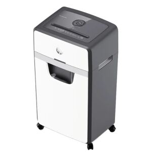 HP OneShred 24CC Aktenvernichter Partikelschnitt-Zerkleinerung 65 dB 22 cm Weiß, Schwarz