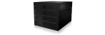 ICY BOX IB-564SAS-12G, Backplane, 4x 3,5" SAS/SATA (I/II/III) HDD in 3x 5,25" Einschübe, Hot Swap, trägerloser HDD Einbau, MiniSAS Connector, Lüfter