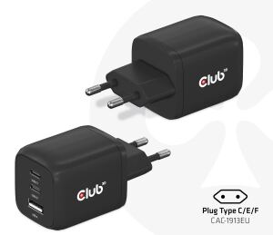 CLUB3D CAC-1913EU Ladegerät für Mobilgeräte Universal Schwarz AC Schnellladung Drinnen