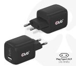 CLUB3D CAC-1913EU Ladegerät für Mobilgeräte Universal Schwarz AC Schnellladung Drinnen