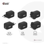 CLUB3D CAC-1913EU Ladegerät für Mobilgeräte Universal Schwarz AC Schnellladung Drinnen
