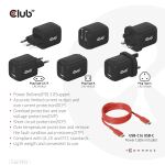 CLUB3D CAC-1913EU Ladegerät für Mobilgeräte Universal Schwarz AC Schnellladung Drinnen
