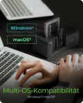 ICY BOX IB-2924MSCL-C31, Docking & CloneStation, klont 1x 2,5"/3,5" zu 1x M.2 NVMe & M.2 NVMe zu M.2 NVMe, erkennt 3x Laufwerke über USB-C®/-A Host 10 Gbit/s
