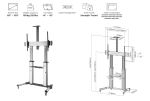 Equip 650605 60"-100" Teleskopischer TV-Wagen für Ultragroße LCD Displays,
