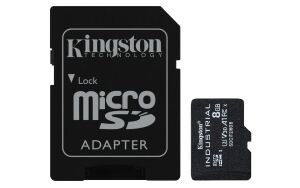Kingston Technology 8GB microSDHC Industrial C10 A1 pSLC Karte + SD-Adapter