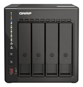 QNAP TS-453E NAS Tower Intel® Celeron® J6412 8 GB 0 TB QNAP QTS Schwarz