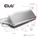 CLUB3D UNIVERSAL USB Gen1 Typ-C Triple Display Dynamic PD Ladestation mit 65 Watt PS (VGA, HDMI, DP, ETHERNET)