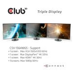 CLUB3D UNIVERSAL USB Gen1 Typ-C Triple Display Dynamic PD Ladestation mit 65 Watt PS (VGA, HDMI, DP, ETHERNET)