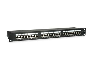 Equip 24-Port Cat.5e Geschirmtes Patch Panel, Schwarz
