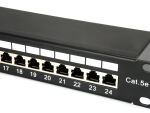 Equip 24-Port Cat.5e Geschirmtes Patch Panel, Schwarz