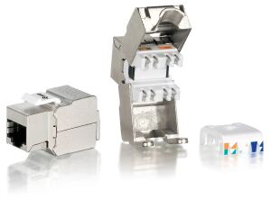 Equip 67221 Cat.6 Premium abgeschirmter Keystone Jack werkzeugfrei, 8 Stück/Packung