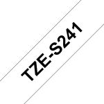 Brother TZE-S241 Etiketten erstellendes Band Schwarz auf weiss TZ