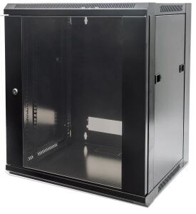 Intellinet 19" Wandverteiler, 9 HE, 500 (H) x 570 (B) x 600 (T) mm, Flatpack, schwarz