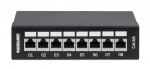 Intellinet 8-Port Cat6a Patchpanel, geschirmt, Desktop, FTP, Klemmleisten mit 90 Grad abgewinkelten Kabeleinführungen, schwarz