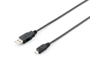 Equip USB 2.0 A auf Micro-B Kabel, 1.8m , M/M, Schwarz
