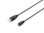 Equip USB 2.0 A auf Micro-B Kabel, 1.8m , M/M, Schwarz