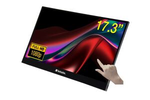 Verbatim 49593 Computerbildschirm 43,9 cm (17.3") 1920 x 1080 Pixel Full HD LCD Touchscreen Schwarz