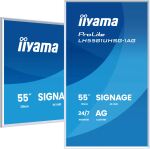 iiyama LH5581UHSG-1AG Signage-Display Digital Signage Flachbildschirm 138,7 cm (54.6") WLAN 500 cd/m² 4K Ultra HD Weiß Eingebauter Prozessor Android 24/7