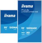 iiyama LH5581UHSG-1AG Signage-Display Digital Signage Flachbildschirm 138,7 cm (54.6") WLAN 500 cd/m² 4K Ultra HD Weiß Eingebauter Prozessor Android 24/7