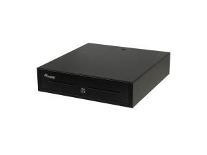 Equip Kassenschublade für POS-System, 4 Geldschein- und 8 Münzfächer, Münzfächer herausnehmbar, RJ11-Anschluss für Fernöffnung