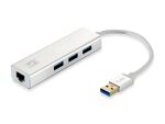 LevelOne USB-0503 Gigabit USB Netzwerkadapter mit USB Hub