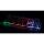 Manhattan USB-Gaming-Tastatur mit LEDs und Metallunterseite, 12 Funktionstasten, Metallunterseite, farbige LED-Hintergrundbeleuchtung, 19 Anti-Ghosting-Tasten, Schutzklasse IPX4 (spritzwassergeschützt), schwarz