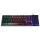 Manhattan USB-Gaming-Tastatur mit LEDs und Metallunterseite, 12 Funktionstasten, Metallunterseite, farbige LED-Hintergrundbeleuchtung, 19 Anti-Ghosting-Tasten, Schutzklasse IPX4 (spritzwassergeschützt), schwarz