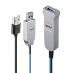 Lindy 43345 USB Kabel USB 3.2 Gen 1 (3.1 Gen 1) 30 m USB A 2 x USB A 5 Gbit/s Blau, Silber