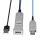 Lindy 43345 USB Kabel USB 3.2 Gen 1 (3.1 Gen 1) 30 m USB A 2 x USB A 5 Gbit/s Blau, Silber
