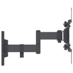 Manhattan Universal TV-Wandhalterung, neig- und schwenkbar, Ein doppelt schwenkbarer Arm, geeignet für Bildschirme von 13" bis 42"* und bis zu 20 kg, Wandabstand 60 bis 273 mm, schwarz