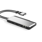 ALOGIC U2CSH-SGR laptop-dockingstation & portreplikator Kabelgebunden USB 3.2 Gen 1 (3.1 Gen 1) Type-C Schwarz, Silber